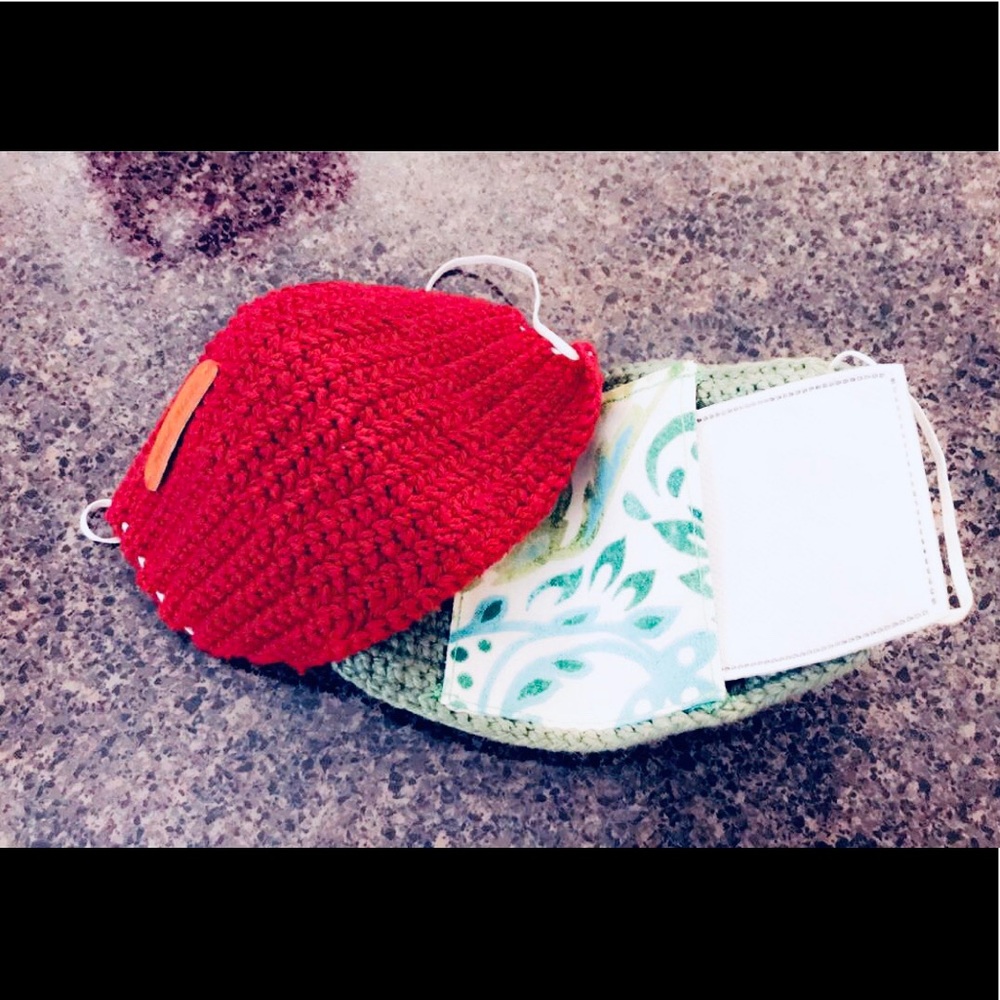Crochet Face Masks w/ Filter Holder (multi colors)